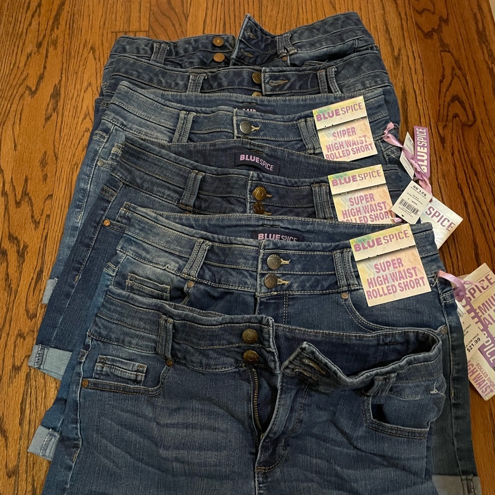 Blue size high waisted shorts